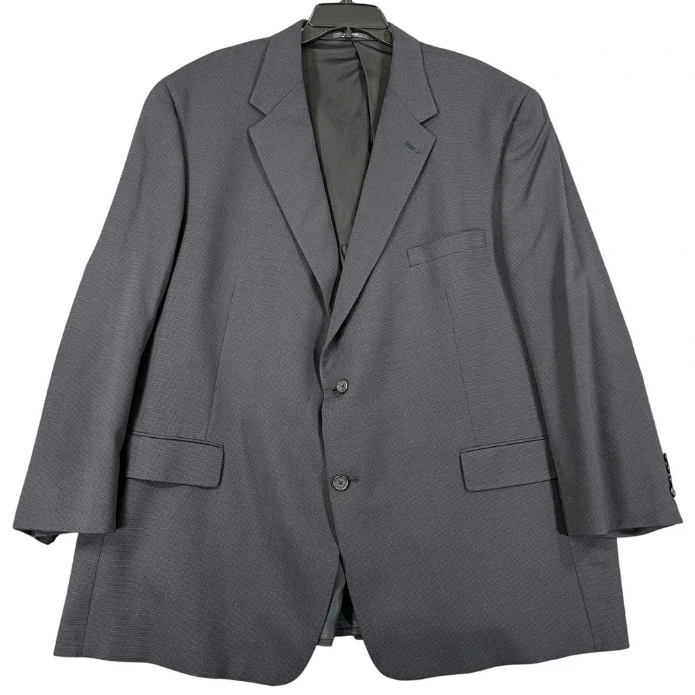 Vintage 90s Austin Reed Blazer 52L Micro Check Two Button Professional Career